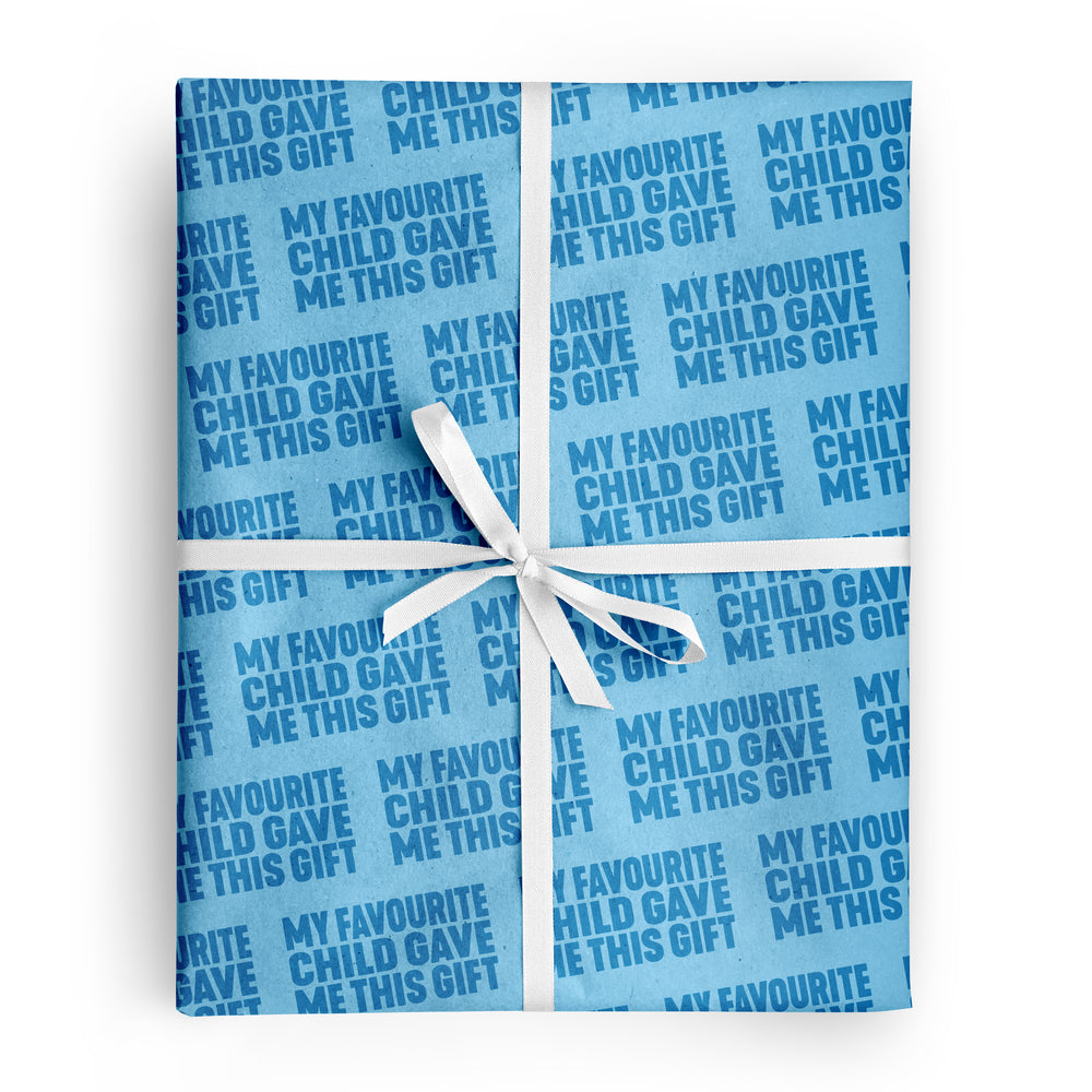 Blue Favourite Child Wrapping Paper #1 image